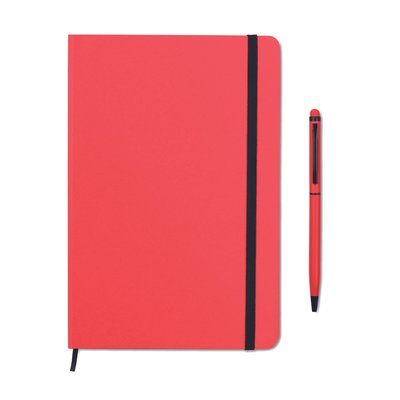 Set de libreta con bolígrafo 21 x 14 cm Rojo