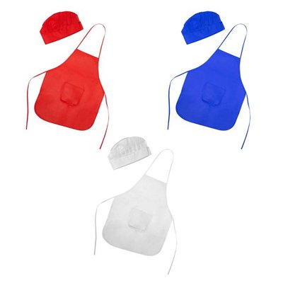 Set delantal y gorro para niños