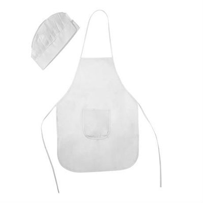 Set delantal y gorro para niños