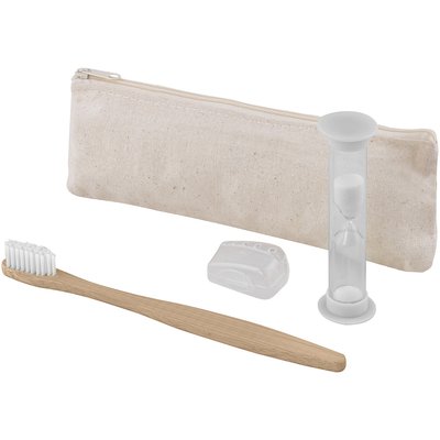 Set dental con cepillo y reloj Blanco