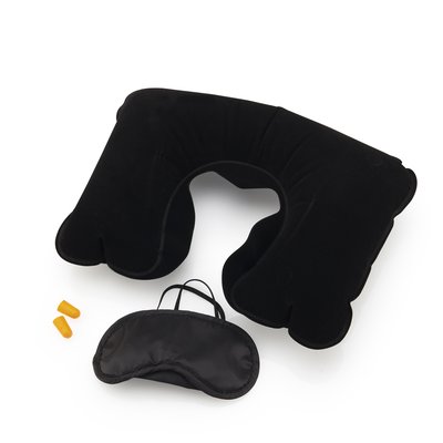 Set de descanso con almohada, antifaz y tapones