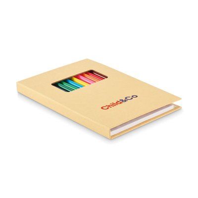 Set de dibujo infantil con 50 hojas y 12 lápices