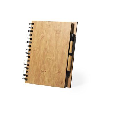 Set ecológico con libreta bambú y boli a juego 17x21,5 cm