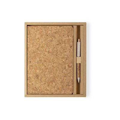 Set ecológico con libreta y bolígrafo de corcho 23,5x19,5 cm