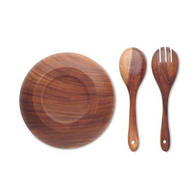 Set Ensaladera Acacia con Espátulas