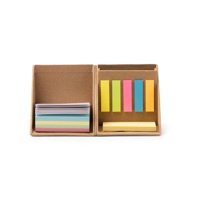 Set de escritorio con lapicero y notas Crudo