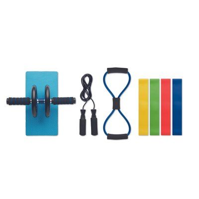 Set Fitness 8 Piezas con Rueda y Rodillera