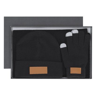 Set de gorro bufanda y guantes táctiles Neg