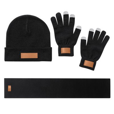 Set de gorro bufanda y guantes táctiles