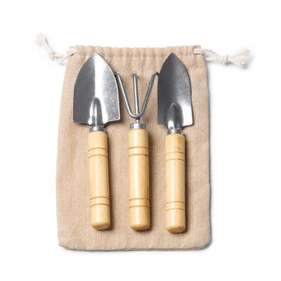 Set de jardinería con mango de bambú CRUDO TALLA ÚNICA ADULTO