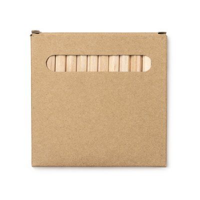 Set de lápices de colores de madera en caja reciclada Crudo Talla Única Infantil