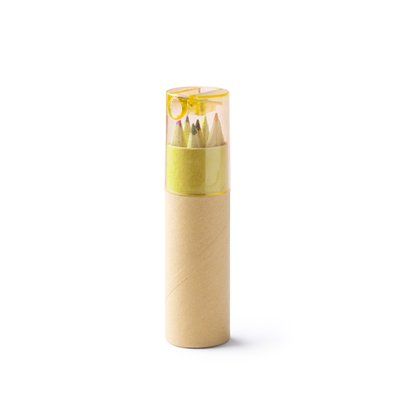Set de lápices en estuche reciclado Amarillo TALLA ÚNICA INFANTIL