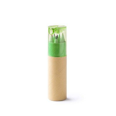 Set de lápices en estuche reciclado Verde Helecho TALLA ÚNICA INFANTIL
