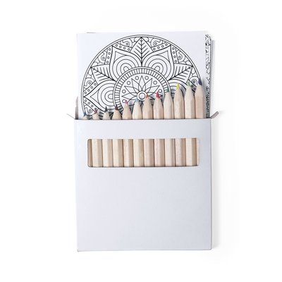 Set de lápices y láminas con mandalas para colorear
