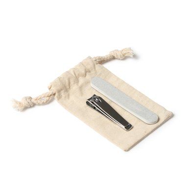 Set manicura con bolsa de algodón