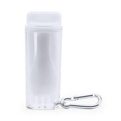 Set de pajita y tenedor en estuche portátil Blanco Talla Única Adulto