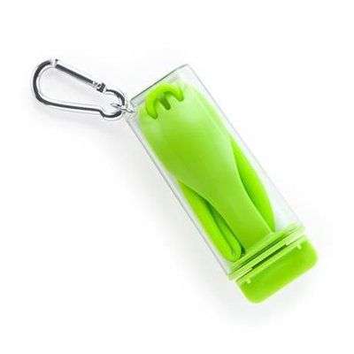Set de pajita y tenedor en estuche portátil