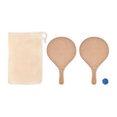 Set de Palas Playa con Bolsa Madera