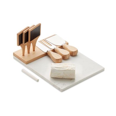 Set para Quesos con Tabla de Mármol 