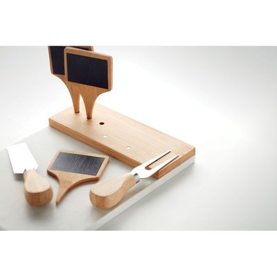 Set para Quesos con Tabla de Mármol 