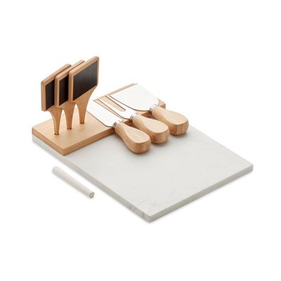 Set para Quesos con Tabla de Mármol 