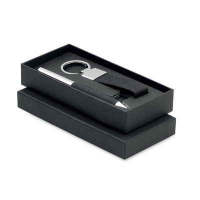Set de regalo con bolígrafo metálico Negro