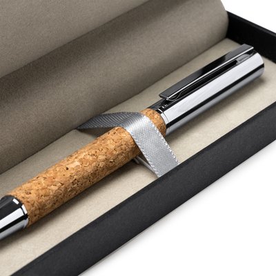 Set roller metal/corcho en estuche