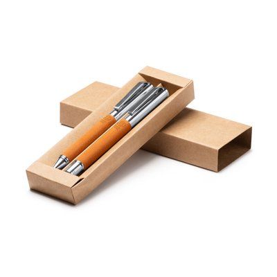 Set roller con piel reciclada y detalles metalizados