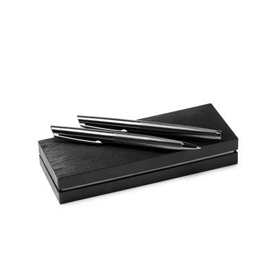 Set roller y portaminas metal oscuro con estuche