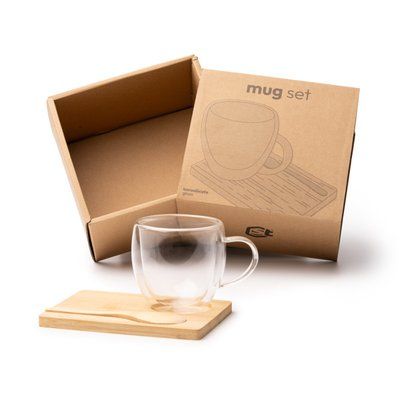 Set de taza, posavasos y cuchara