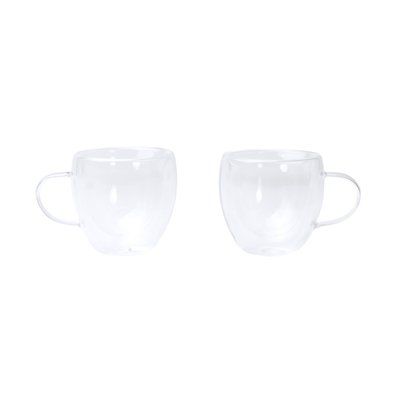 Set de tazas de cristal doble pared