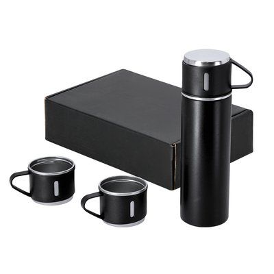 Set de termo con 3 tazas de acero inox