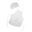 Set delantal y gorro para niños Blanco Talla Única Infantil