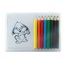 Set de lápices de colores con láminas de dibujos de animales Multicolor