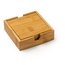 Set de posavasos de bambú con caja Crudo