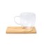 Set de taza, posavasos y cuchara Transparente