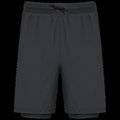 Short  2 en 1 hombre Black 3XL