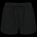 Short eco de felpa mujer Black L