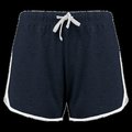 Shorts de deporte chica de algodón Navy / White L