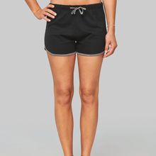 Shorts de deporte chica de algodón Black / Grey Heather Xs