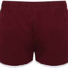 Short Retro mujer algodón Burgundy / White XS