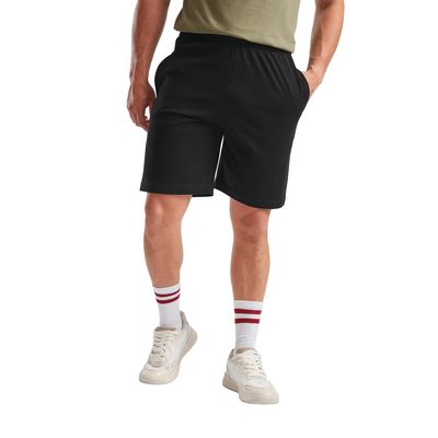 Shorts de punto jersey de algodón Black S