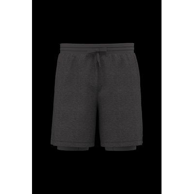 Short  2 en 1 hombre Marl Dark Grey S