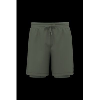 Short  2 en 1 hombre Sporty Khaki Xl
