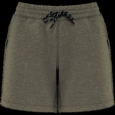 Short de chándal para mujer con cintura elástica Light Khaki Heather XL