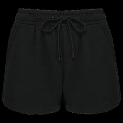 Short eco de felpa mujer Black L