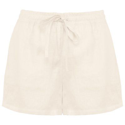 Short mujer de lino 125g Ivory Xs