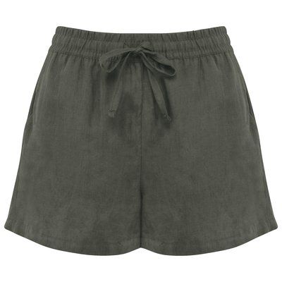 Short mujer de lino 125g Organic Khaki Xl