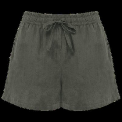Short mujer de lino 125g Organic Khaki Xs