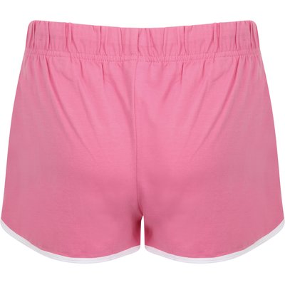 Short Retro mujer algodón Bright Pink / White Xxl
